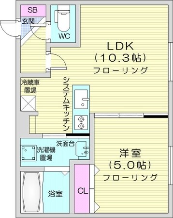 発寒南駅 徒歩5分 3階の物件間取画像